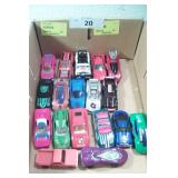 Large lot of 18 vintage toy cars