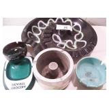 5 vintage ash trays