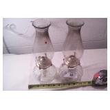 Pair of vintage oil lamps