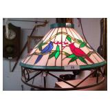 Stained glass Bird hanging lamp