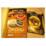 Pair of tobacco advertisment signs