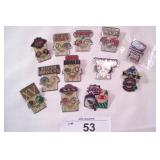 12pcs of vintage football hat pins