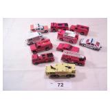 11pcs Vintage Rescue toy cars