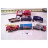 7pcs vintage toy trucks