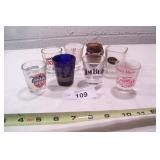 8pcs of vintage shot glasses w/ advertising