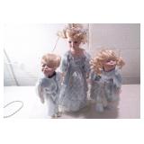3 porcelain dolls