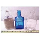 3pcs vintage bottles