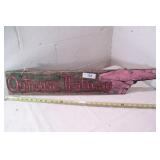 Wooden primitive outhouse sign