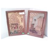 Pair of 8"x12" hand colored by Tru-Art 3D