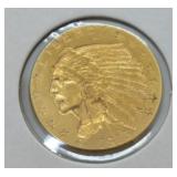 1913 GOLD QUARTER EAGLE    AU