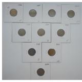 10 INDIAN HEAD PENNIES