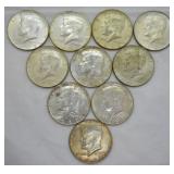 10 SILVER HALF DOLLARS  40%