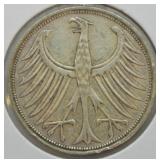 1964 GERMAN SILVER 5 MARK