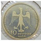 1995 GERMAN PROOF SILVER 10 MARK
