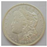 1921 S MORGAN SILVER DOLLAR  AU