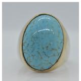 ANTIQUE STERLING TOURQUISE RING