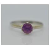 10K PINK SAPHIRE RING