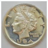 LIBERTY 10 DOLLAR COIN .999 SILVER