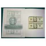 UNCUT TWENTY DOLLAR BILLS