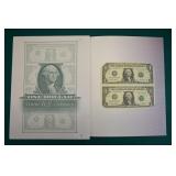 UNCUT ONE DOLLAR BILLS