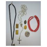 Antique Rosary Beads & Icons
