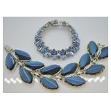 Blue Rhinestones & Butterflies- Costume Bracelet P
