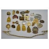 Large Lot of Pins & Pendants