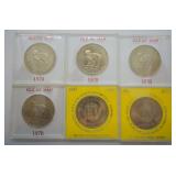 6 pcs. UNC British Commonwealth Crowns