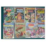 8 pcs. Vintage Marvel & DC Comic Books