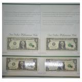 4 pcs. UNC Millenium $1 Notes