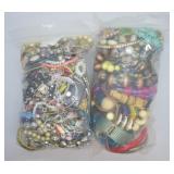 2 pcs. Large Bags of Costume Jewelry