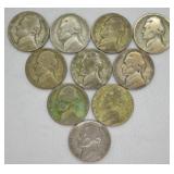 10 pcs. War Nickles