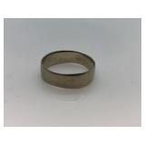14K White Gold Mens wedding ring