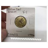Jellico Coal Script 5 cent UNC