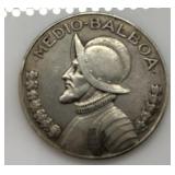 1947 Panama Medio-Barboa Silver