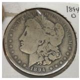 1894 O Morgan Silver Dollar