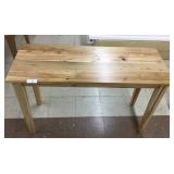 Handcrafted Hickory sofa table