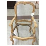 Mahogany French Arm Chair unfinished