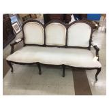Triple Mahogany Settee, unfinished