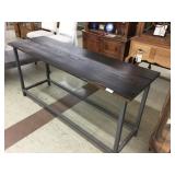 Large custom built barn wood top table