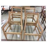 Set of 4 Mahogany Chairs unfinshed