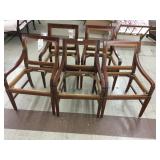 Set of 5 Stained Mahogany chairs