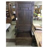 Primitive hall tree made from early doors