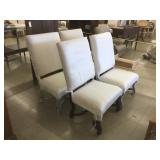4pcs Louis XII style side chair Muslin flat top