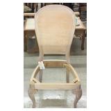 Whitewashed wickerback chair