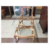 Mahogany Chair & ottoman unfinished (a)