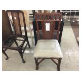 Pecan Side Chair Cane Back