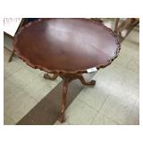 Mahogany Pie Crust Table-Claw Feet-Finished