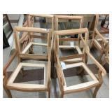 4 Mahogany Arm Chairs-Unfinished