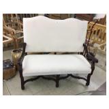 Large Mahogany Carbed Setee